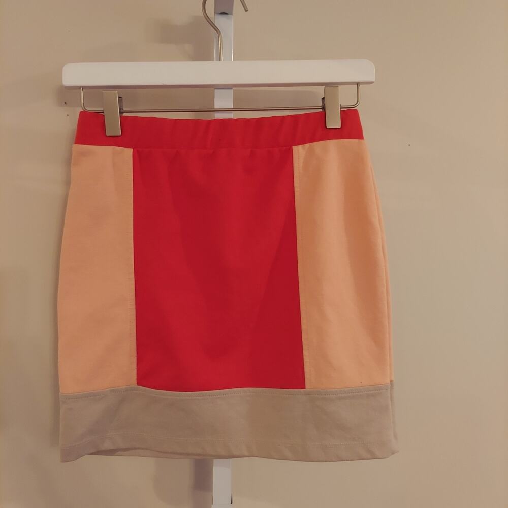 Forever 21 Colorblock Mini Skirt Size Medium Retro Twee‎ Mod